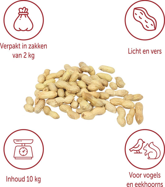 Doppinda's voor vogels - Ongepelde Pinda's voor Tuinvogels en Eekhoorns