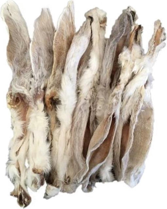 Konijnenoren met Haar – 1 kg – Natuurlijke Hondensnack