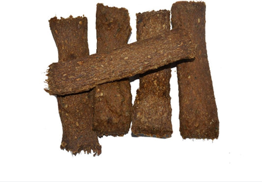 Lam Vleesstrips – 100% Lam – 500 g (circa 20 stuks) – Natuurlijke Gedroogde Hondensnack