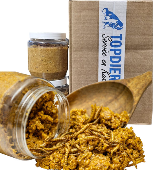 Pindakaas met Meelwormen voor Vogels – pot a 330 gram