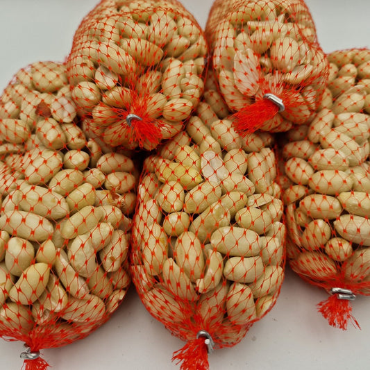 Pindanetjes Wit – 50 x 200 g (10 kg) – Gepelde Pinda’s zonder Vlies