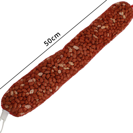 Pindaslinger – 12 x 1 kg – 50–55 cm – Gepelde Pinda’s voor Tuinvogels