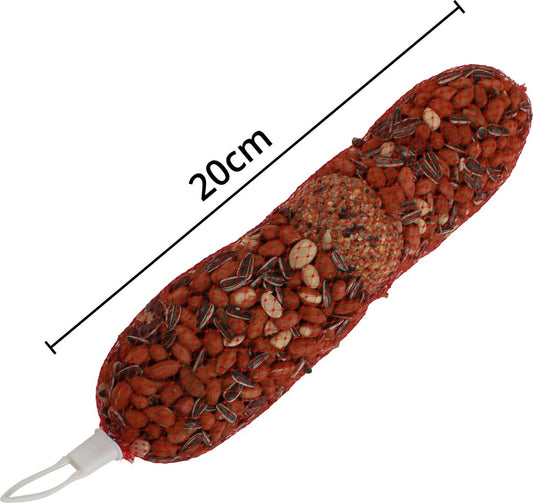 Pindaslinger met Mezenbol – 10 x 500 g – Natuurlijke Pindamix voor Tuinvogels