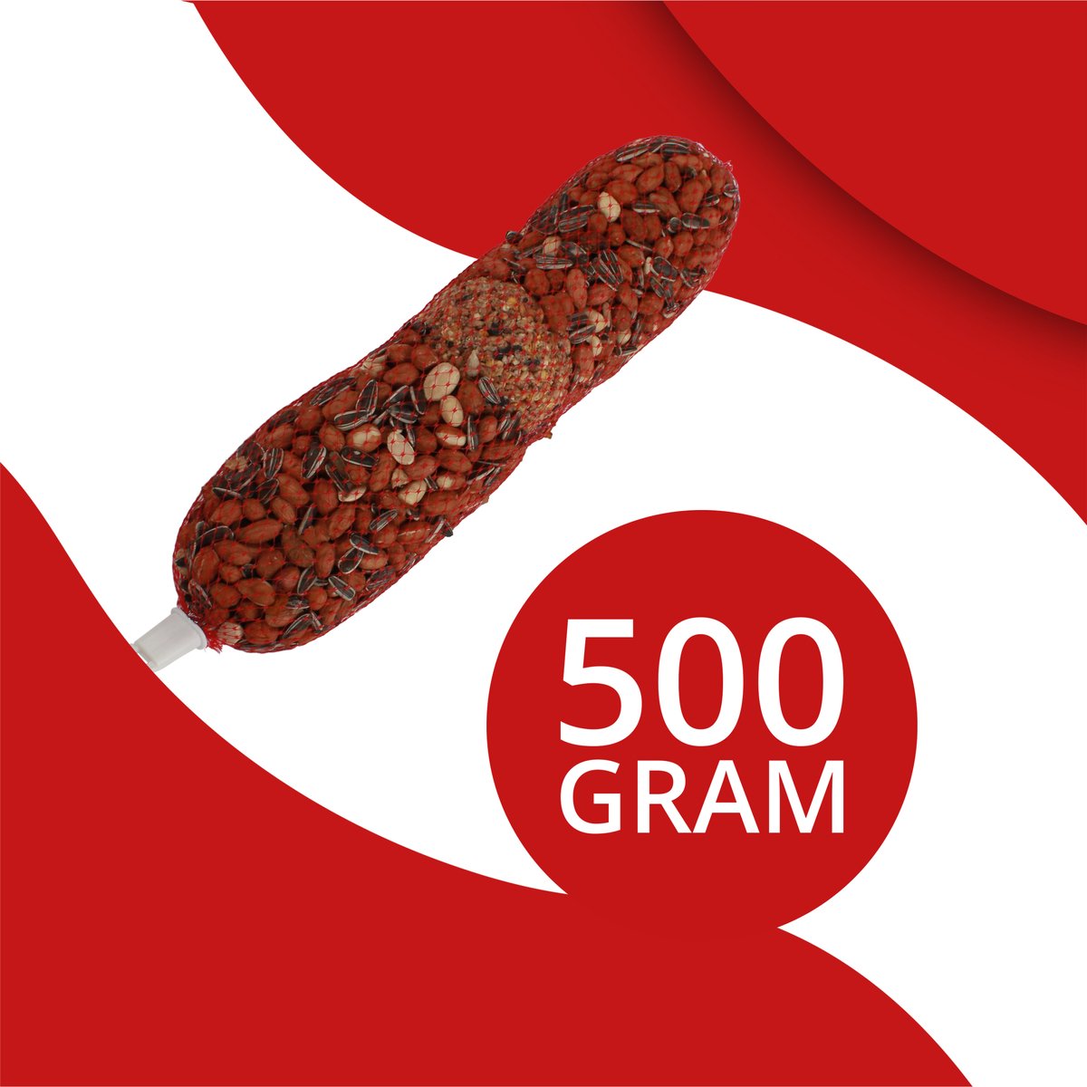 Pindaslinger met Mezenbol – 10 x 500 g – Natuurlijke Pindamix voor Tuinvogels